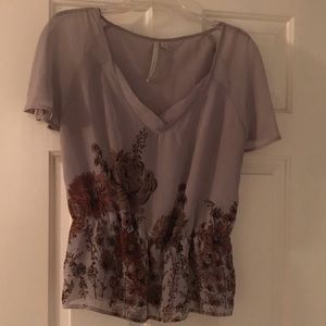 LC Lauren Conrad Floral Blouse